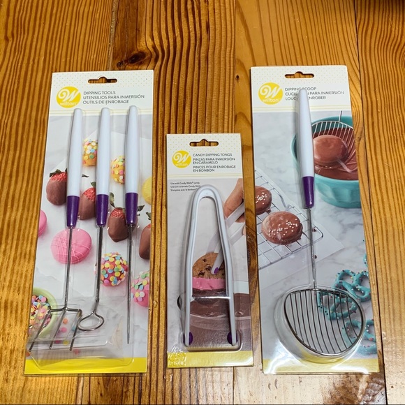 New! 5 pc Wilton Dipping Tools/ Scoop/ Tongs - Picture 1 of 8